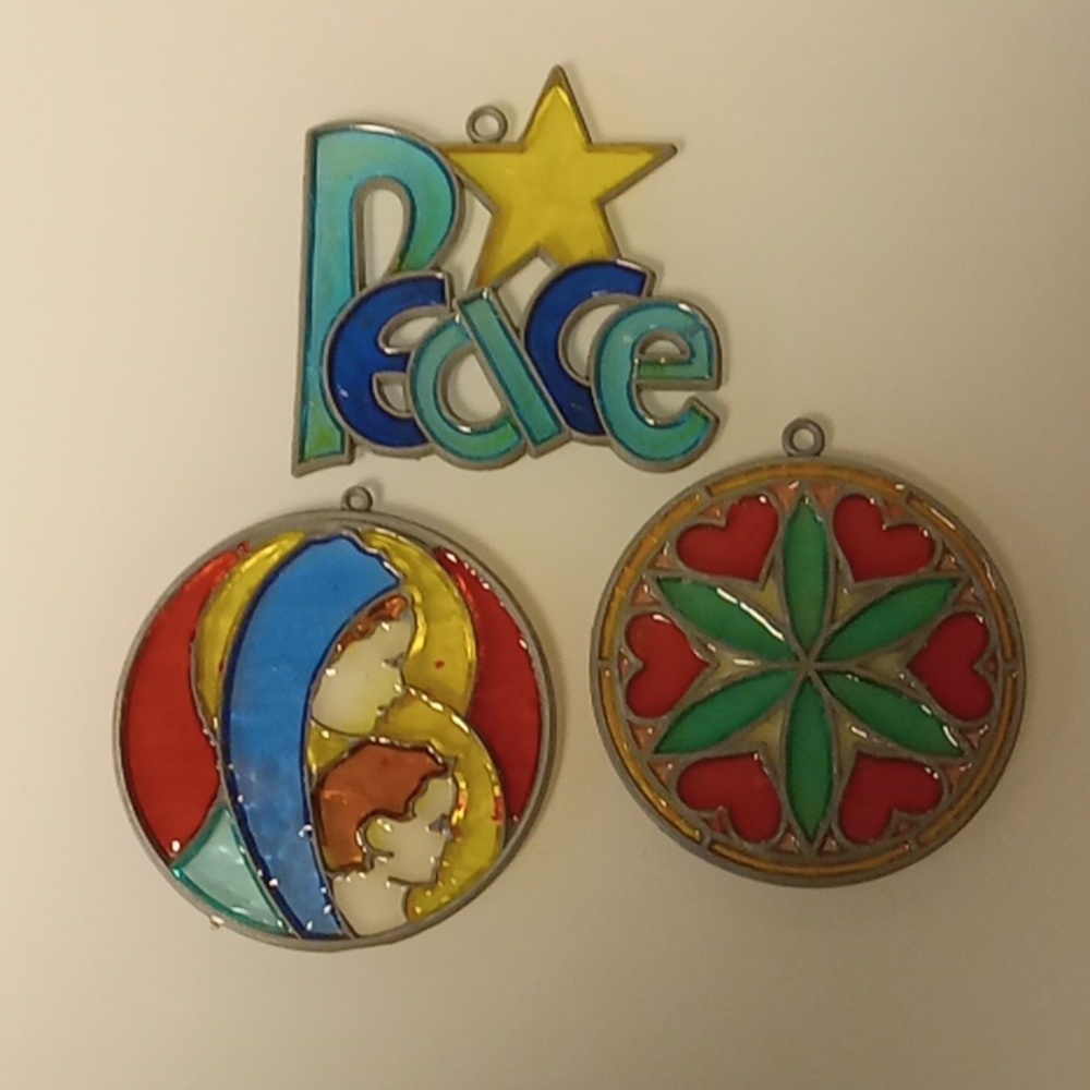 Vintage Christmas Suncatchers or Ornaments